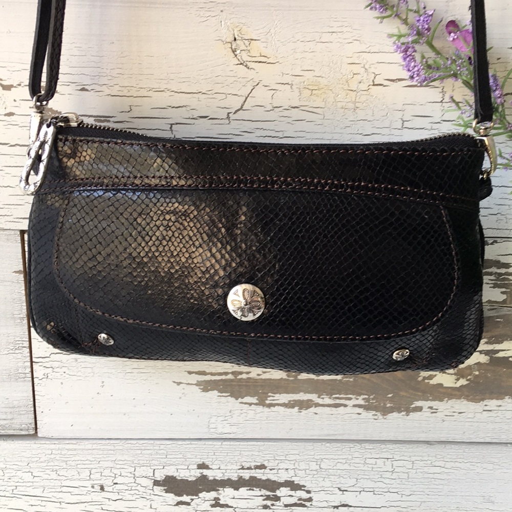 Black Python Brighton Crossbody Handbag - image 1